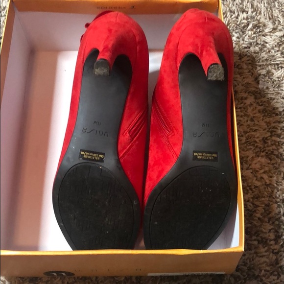 Red Ruffle Bootie - Picture 2 of 2